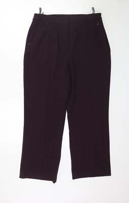 Oscar B. Damen lila Polyestermischung Hose Größe 16 L28 in