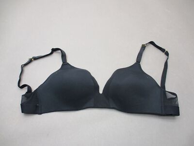 34DD Lively Womens Black Wireless Lined Back Closure T-Shirt Demi Bra 5L