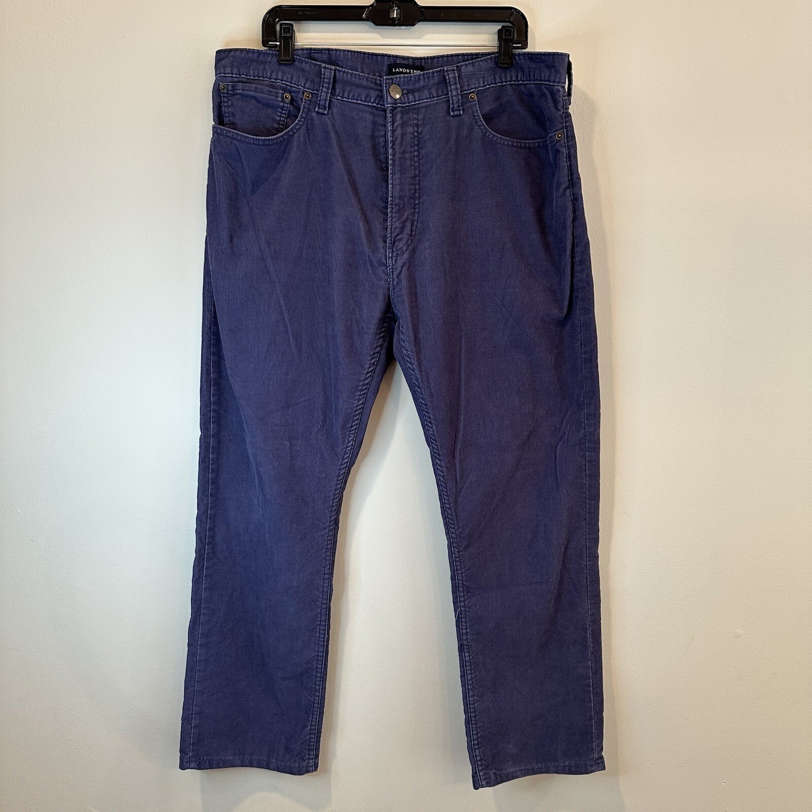 Lands' End Men's Straight Fit Navy Blue Corduroy Pant… Gem