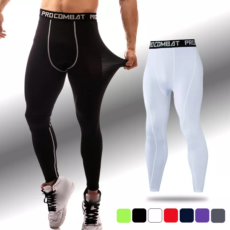 Men Stretch Sports Leggings johns Quick Dry Running Gym Compression Slim  Pants