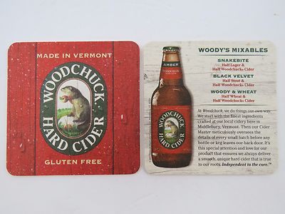 WOODCHUCK HARD CIDER STICKER with GROUNDHOG eating an APPLE Middlebury VERMONT WOODCHUCK HARD CIDER STICKER with GROUNDHOG eating an APPLE Middlebury VERMONT