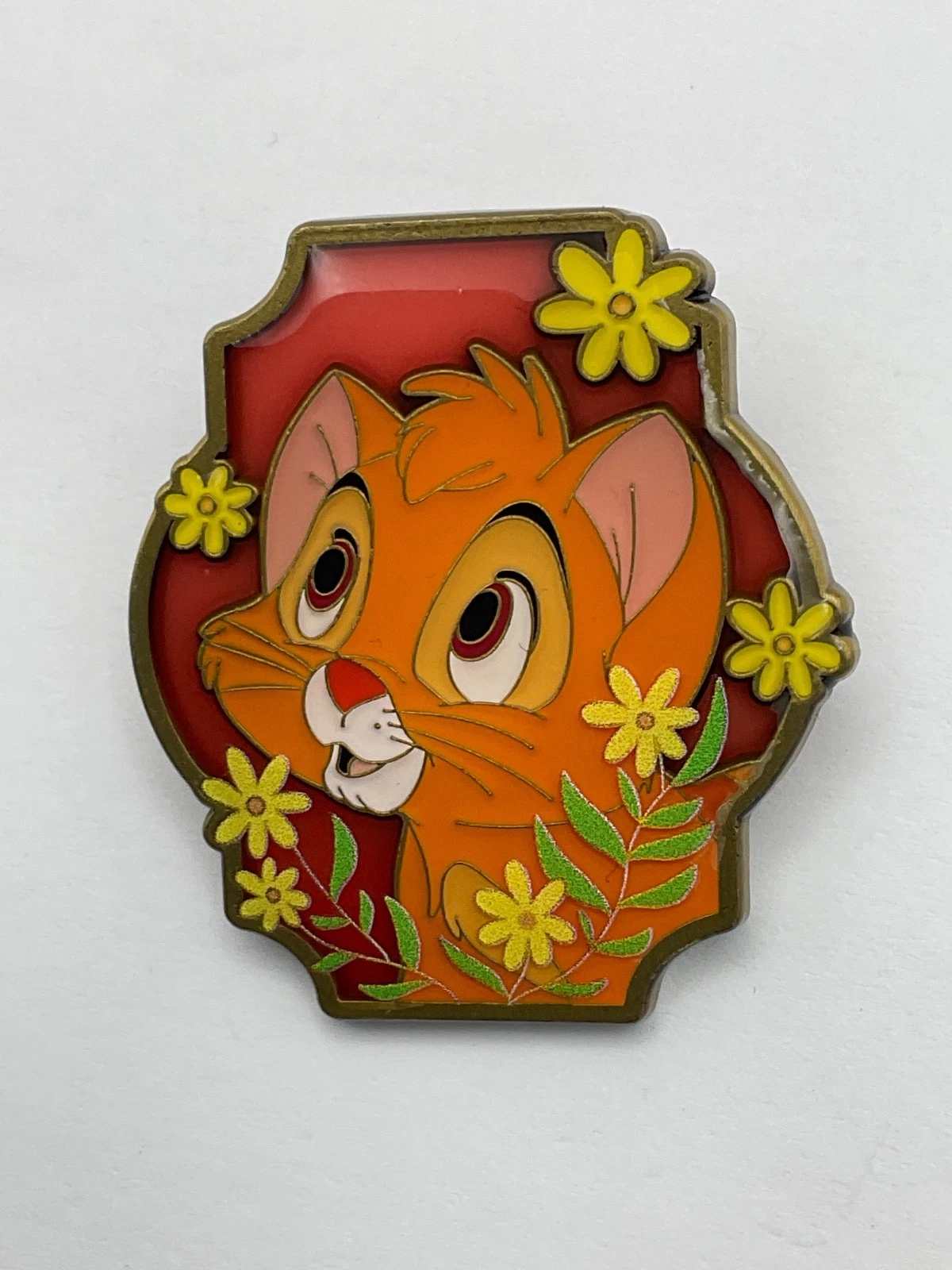 Disney Loungefly Cats Floral Portrait Stained Glass Pin Oliver Aristocats G5