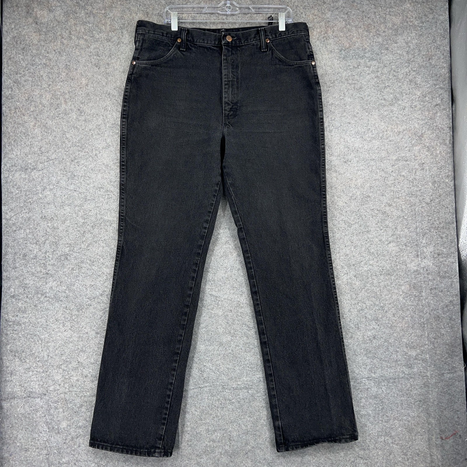 Mens 38x34 Black Denim Straight Leg Cowboy Cut Usa 936wbk
