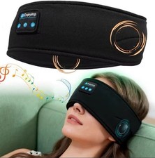 Enjoying Bluetooth Wireless Headband Headphones with Built-in Speakers, Black