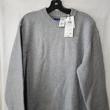 Jack  Jones Sweater Mens Large Light Grey JorSoft Knit Crew Neck Pullover