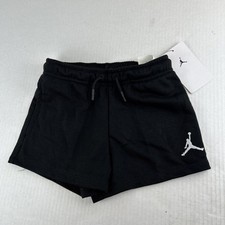 Jordan Black Sweat Shorts Ages 4-5 Girls Small New 762