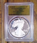 2018-S Proof American Silver Eagle PCGS PR70DCAM Gold Label (412)