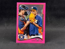 2014 TOPPS SERIES ONE CHIA-JEN LO #55 ROOKIE PINK PARALLEL 7/50 HOUSTON ASTROS