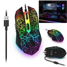 Wired RGB Gaming Mouse USB 4 Buttons Adjustable DPI Ergonomic PC Laptop
