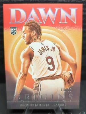 2024 Panini Origins Bronny James Jr. Rookie Dawn Insert Red /75 (RC) Lakers #12