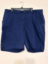 Women's L.L. Bean Navy Blue Comfort Stretch Shorts Chino Bermudas 9" Inseam 20W