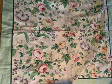 Square Floral Motif PEONIES ROSES LILACS Tablecloth 52  x 52  