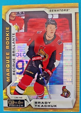2018-19 Brady Tkachuk OPC O-PEE-CHEE Platinum #170 Seismic Gold Rookie RC /50
