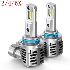 2/4/6X 9005 HB3 Combo LED Headlight High Low Beam Bulb Kit 6500K Super White