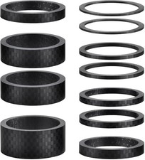 11PCS Bike Carbon Fiber Headset Spacers, Matte Finish, Fits 1-1/8 Inch Stem for