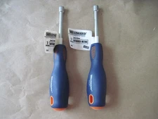 (Qty 2) 7mm Nut Driver, 3" Solid Round Shank, Westward 1CLN1, NEW