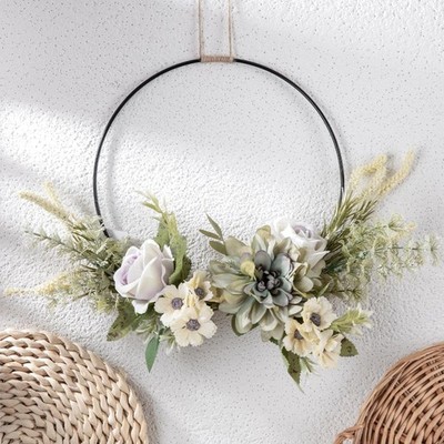 Türkranz Sommer Kunstblumen 25cm Haustür Wanddeko Frühling Hochzeit