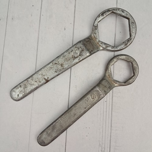 S/2 OEM Original VTG Suzuki Box Wrench Motorcycle Tool Japan 4FI 32mm & 24mm