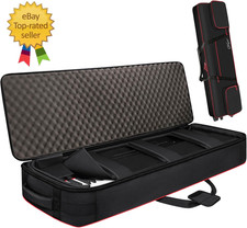 88 Key Keyboard Case with Wheels Interior: 56.5"X16.2"X6.8" , Soft 88 Key Rolli