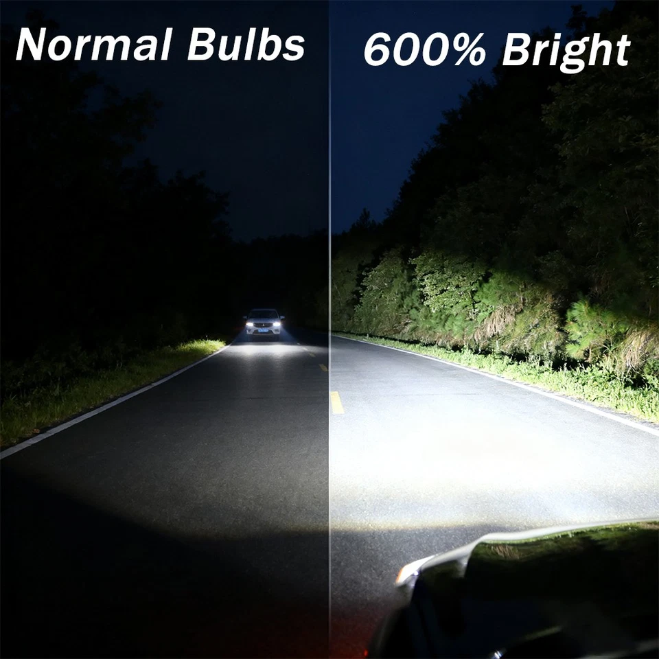 Para Acura Legend 1990-1994 Bombillas LED Faros Altas Bajas + Luces de Niebla - Image 4 of 4