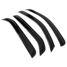 4pcs Smoke Tinted Acrylic Tape On Window Visors Sun Rain Deflectors FZWDNXTRRA05
