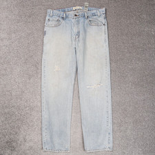 VTG Levi's Signature Regular Fit 36x32 Light Wash Straight Leg Blue Denim Jeans