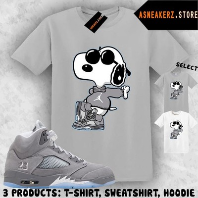 Shirt To Match AJ 5 Wolf Grey 2026 Sneaker Matching Sneakerhead Joe Cool T-Shirt