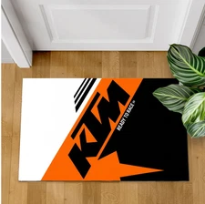 KTM Racing Doormat – Welcome Mat, Garage Decor Floor Rug, 2 Sizes