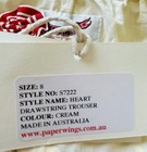 Paper Wings Australia NWT Heart Drawstring Ruffled Pants Rare Girls 8 $84.99 — photo 5