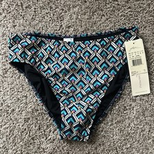 Profile by Gottex colorful sporty pattern bikini bottom Size 10 Stetch Tropical