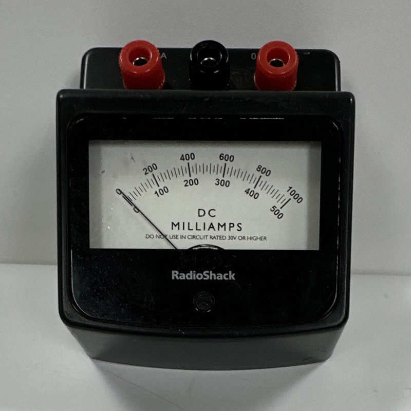 RadioShack 22-401 Benchtop Analog Panel Meter Ammeter for DC Milliamps