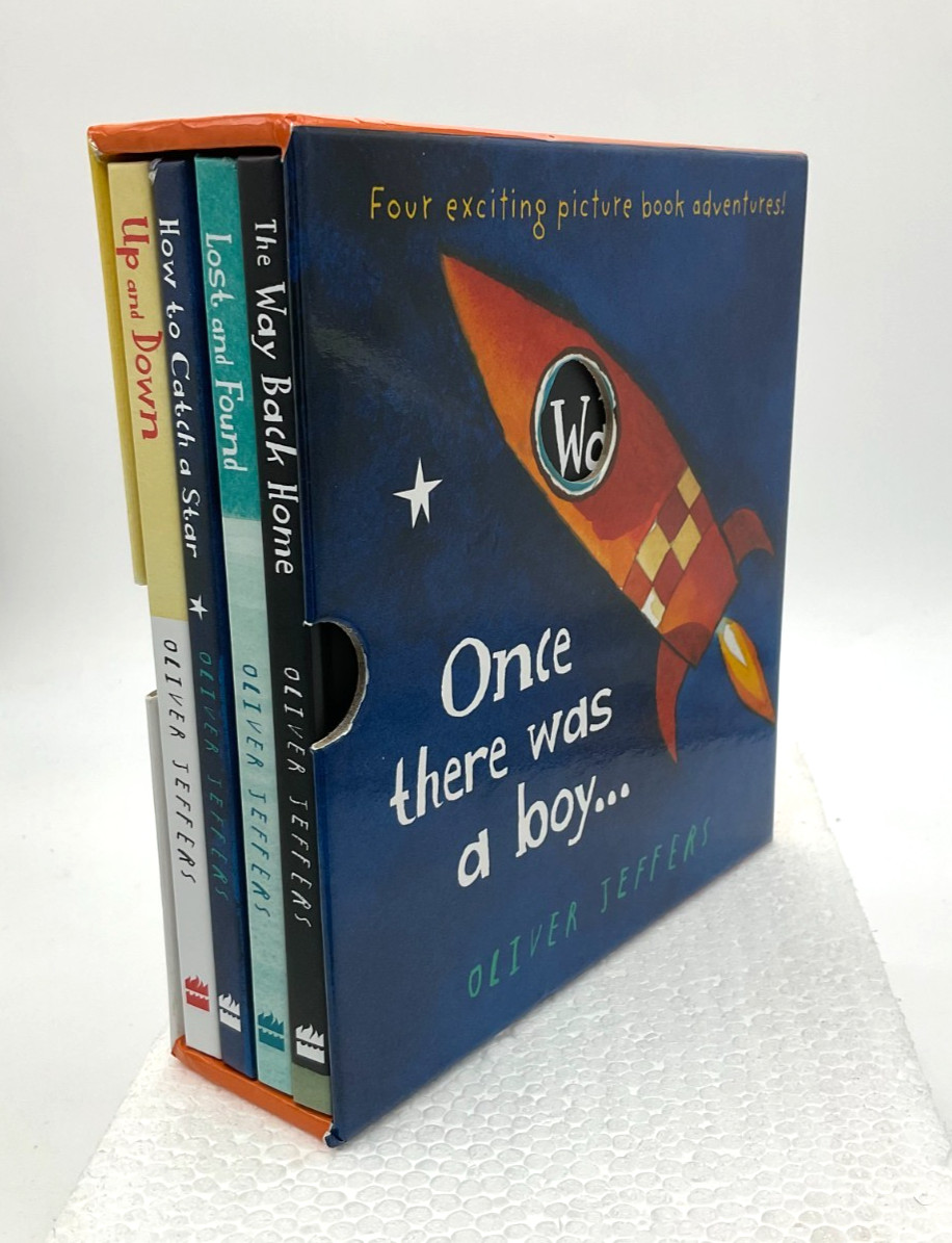 Oliver Jeffers Once There Was A Boy ... 4 hardback books in slipcase nearly new