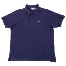 Lacoste Polo Shirt Mens 3XL Navy Blue Classic Fit Cotton Short Sleeve Pique FLAW