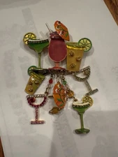 VERY RARE! Lunch At The Ritz LAT2GO Pool Party Cocktail Brooch/Pendant #159