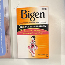 Bigen Permanent Powder Hair Colour 56 Rich Medium Brown Ammonia-Free 6g