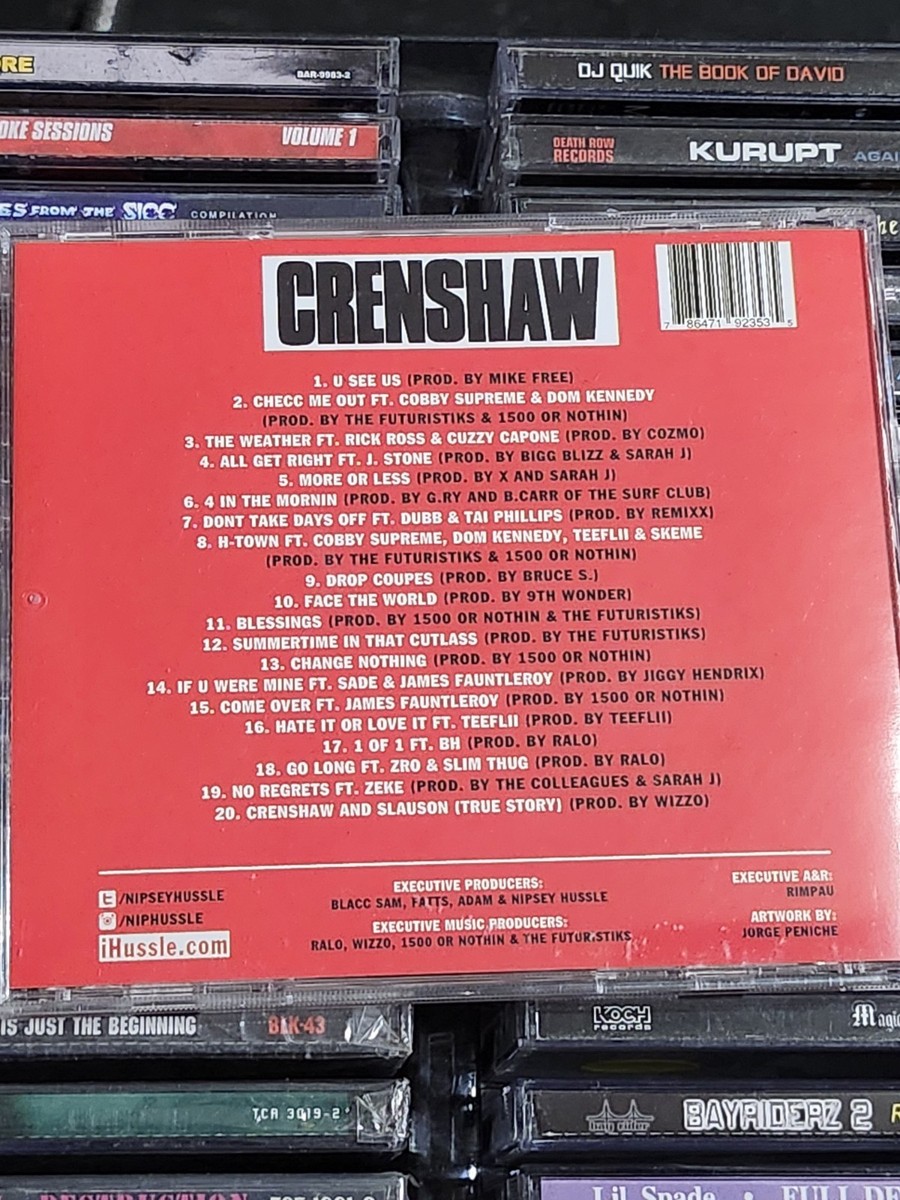 Nipsey Hussle Crenshaw CD Original Proud 2 Pay Limited Rare HTF