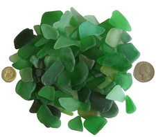 California Sea Beach Glass Surf Tumbled Frosted 1/2 Lb. Sm/Md. 75 Pc.