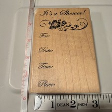 It's A Shower Rubber Stamp 95971 Inkadinkado Baby Or Wedding Shower Invitation