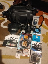 Vintage Ricoh KR-10 Super SLR 35mm Film Camera Photography Bundle Case Bag As Is
