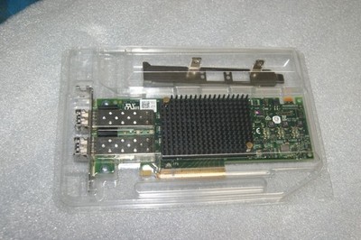 Dell Emulex LPE32002 32GB Dual Port FC HBA 01JFY Both brackets + (2) 32GB SFP's