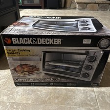 BLACK+DECKER Natural Convection Countertop Toaster Oven Bake & Broil X large New