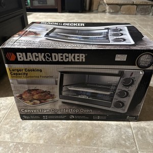 BLACK+DECKER Natural Convection Countertop Toaster Oven Bake & Broil X large New