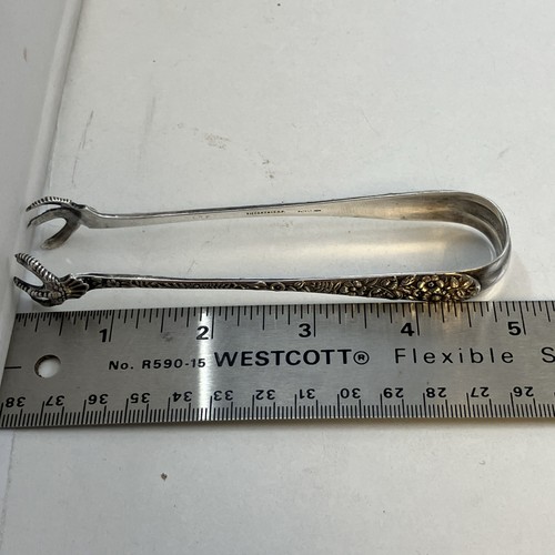 Tiffany & Co EP Silver Plated 5” Sugar Cube Claw Tongs “Floral” Pattern Pat.1884 - Picture 10 of 10