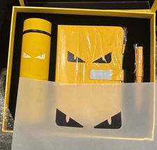 Fendi Notebook/Tumbler Set w/ Box with Iconic Eye Design
