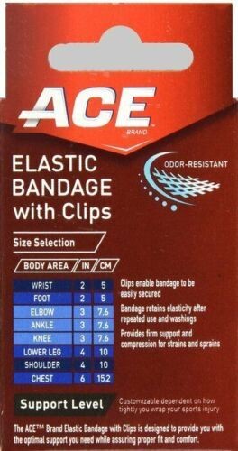 3M Ace Compression Elastic Bandage Adjustable Support 3 Inch Black 1 ct 2 Pack - Picture 3 of 7