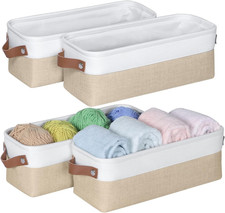 Small Fabric Storage Bins, Narrow Storage Baskets for Organizing
