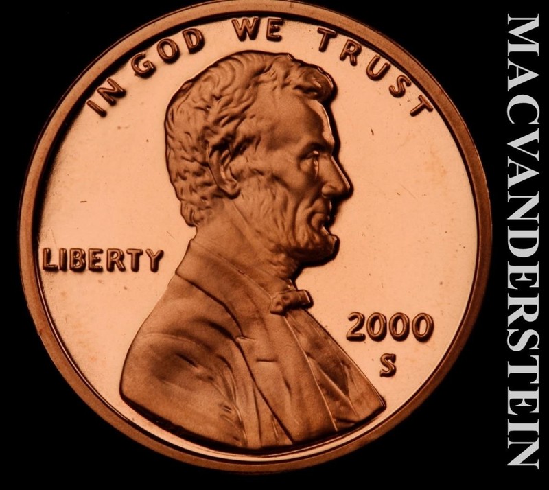 2000-S Lincoln Memorial Cent - Choice Gem Proof  Lustrous  No Reserve  #L7231