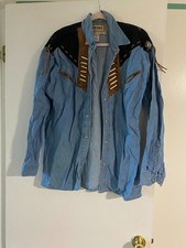 Denim Cowboy Shirt Mens Size Large