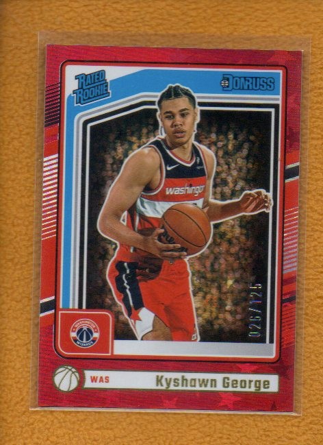 Kyshawn George 2024-25 Donruss Rated Rookie International Red Stars RC #225 /125