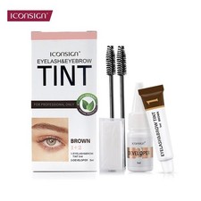 EYEBROW EYELASH EYE LASH BROW TINT Full Kit Dye Cream Long Lasting Brown/Black